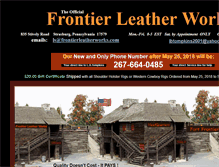Tablet Screenshot of frontierleatherworks.com